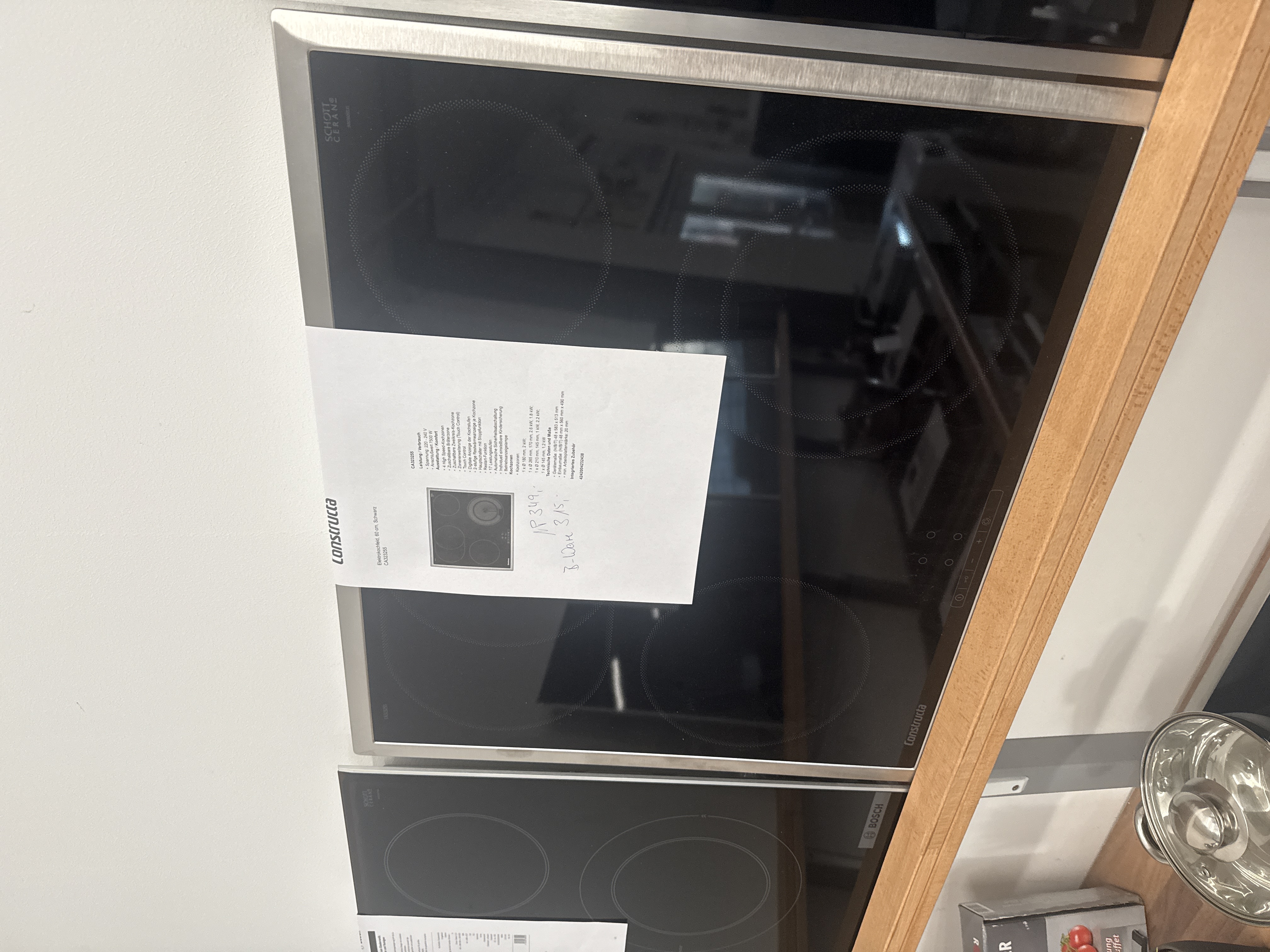 Elektrokochfeld 60 cm Constructa CA323255 autark 