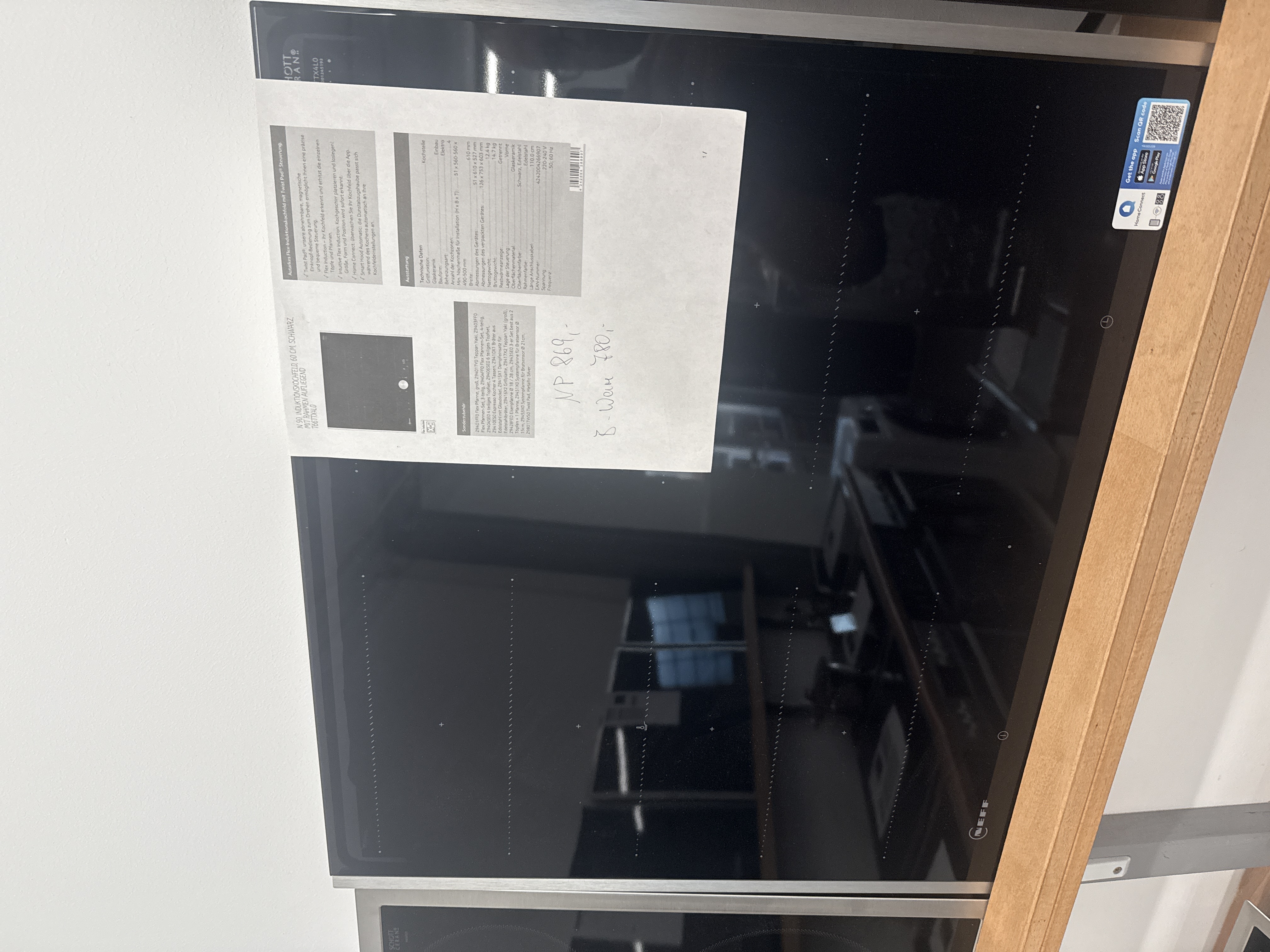 Induktionskochfeld 60 cm NEFF T66TTX4L0 autark 