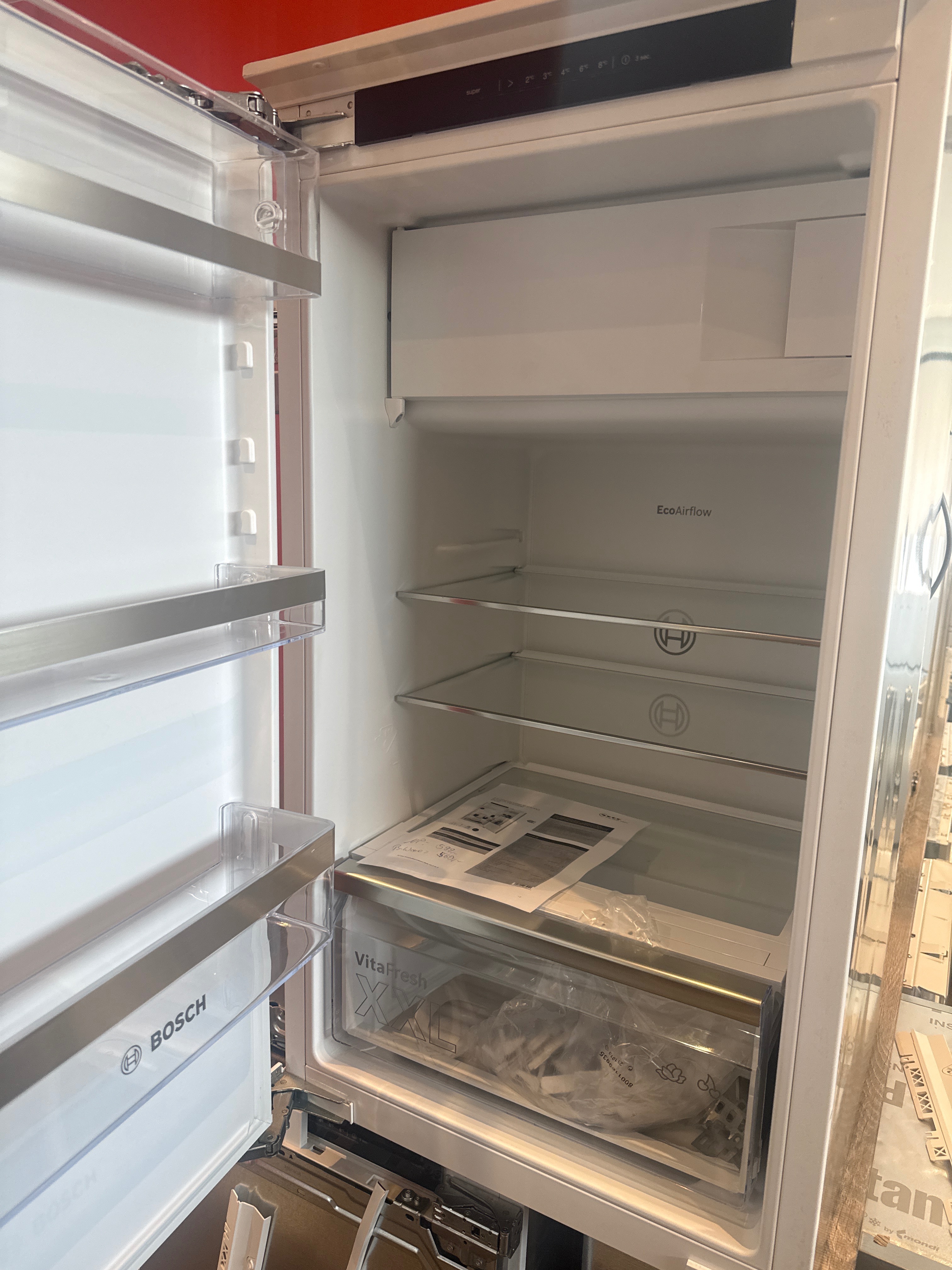 Einbaukühlschrank 102cm Festtür mit Gefrierfach